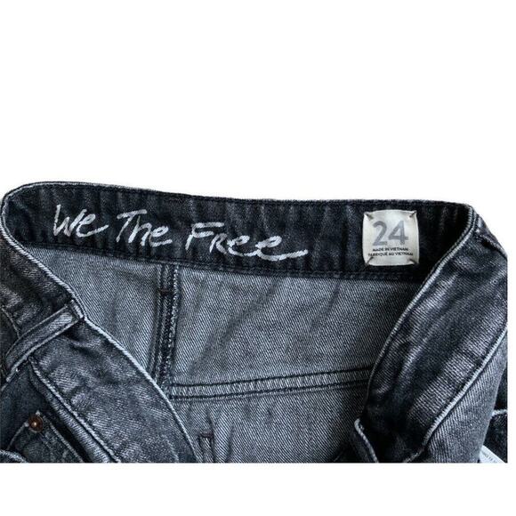 Free People Bailey Maverick Mini Skirt Women's Size 24 Frayed Raw Hem Denim NEW - Picture 9 of 12